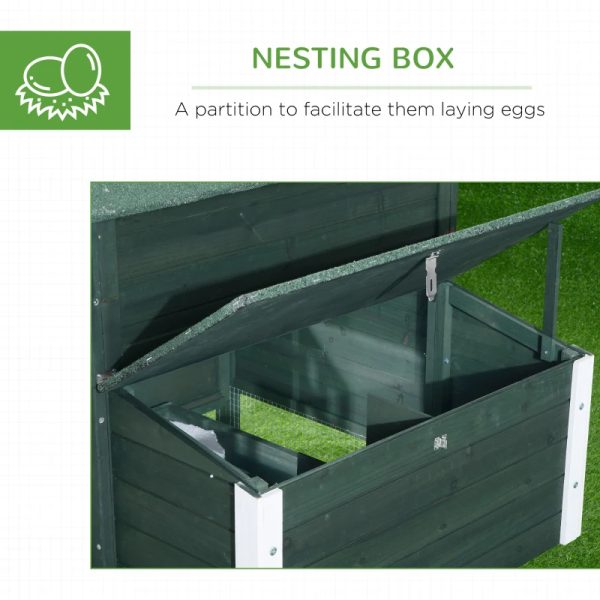 Wooden Chicken Coop, Hen House Outdoor With Run Nesting Box, Asphalt Roof, Removable Tray, Multiple Packages Shipped. Please Pay Attention To The Dimensions And Weight In The Details.