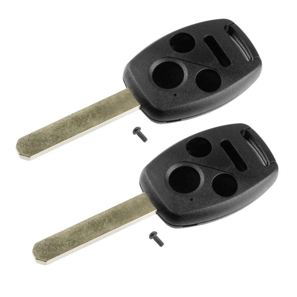 2Pcs Keyless Entry Remote Shell Case Fit For Accord 2008-2012 Car Key Fob Pad Replacement N5F-S0084A N5F-A05TAA With Uncut Blade