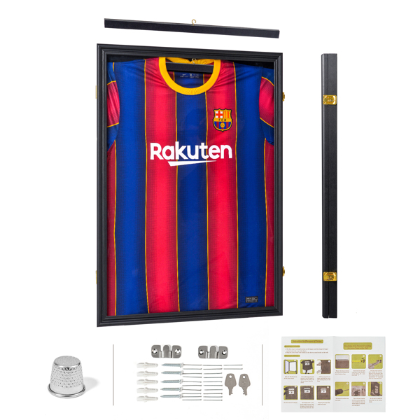 Equipped With A Straight Wooden Hanger And A Black Wooden Souvenir Storage Box