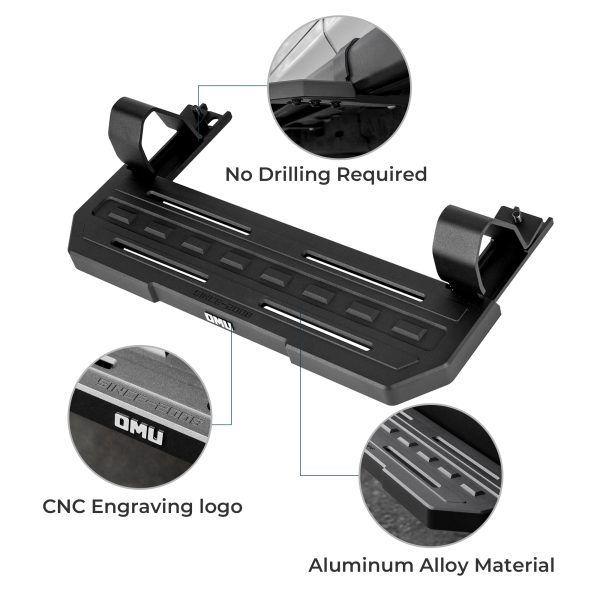 Side Steps For 2018 Wrangler JL 2 Doors Rubicon Only With OEM Rock Rails