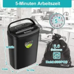 Aktenvernichter, Schreddert 12 Blatter Auf Einmal, Kann Kreditkarten&CD Und Buroklammern Zerkleinern, Papierschredder Mit Einem 25-Liter-Abfallbehalter-Versand Von FBA