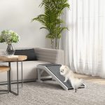 PawHut  Pet Ramp For Dogs & Cats With Non-Slip Carpet, White