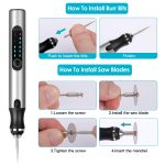 1Set Electric Engraving Pen With 33Pcs Burr Bits 5Pcs Stencils 3 Gears Speed Rechargeable Cordless Professional Engraver Etching Machine For Jewelry Glass Stone Metal Wood