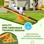 PawHut Wooden Dog Agility Seesaw For Balance Training And Exercise, Platform Equipment Run Game Toy, Weather Resistant Pet Supplies, For Outdoor Backyard