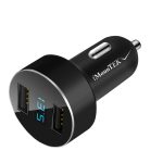 Universal 15W-3.1A Dual USB Car Charger Adapter Aluminum Alloy Fast Car Charging Adapter For IOS Phone XR XS Tablet PC