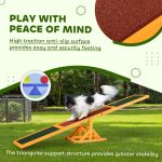 PawHut Wooden Dog Agility Seesaw For Balance Training And Exercise, Platform Equipment Run Game Toy, Weather Resistant Pet Supplies, For Outdoor Backyard