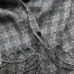 2pcs Deep Fringe Adds Movement Grey Acrylic Scarf With Fringe ,Luxe Look For Evening Wear,Scarf,vacation,daily Life,evening Party,Office Appropriate Subtlety For Women Men