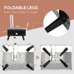 Pellet Wood Fired Pizza Oven, Outdoor Pizza Maker with 12" Rotating Stone, Peel and Waterproof Cover