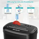 Aktenvernichter, Schreddert 12 Blatter Auf Einmal, Kann Kreditkarten&CD Und Buroklammern Zerkleinern, Papierschredder Mit Einem 25-Liter-Abfallbehalter-Versand Von FBA