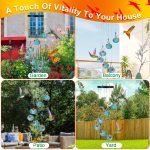 1Pc Wind Chimes Humming Bird Feeder Ant And Bee Proof Outdoor Hanging Hummingbird Feeder For Viewing Decoration For Garden Patio Yard Balcony
