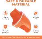 Durable Chicken Feeder Rain Proof Poultry Feeder Port Gravity Feed Kit For Buckets, Barrels, Bins, Troughs, Easy Clean - 6 Pack With Hole Saw For Easy Installation