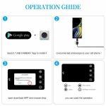 5M 6LEDs Snake Endoscope Borescope 8mm Inspection USB Camera Scope For Android