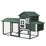 Wooden Chicken Coop, Hen House Outdoor With Run Nesting Box, Asphalt Roof, Removable Tray, Multiple Packages Shipped. Please Pay Attention To The Dimensions And Weight In The Details.