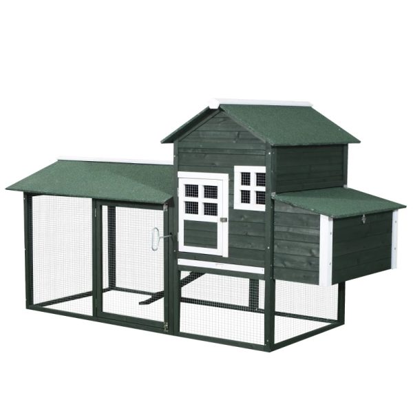 Wooden Chicken Coop, Hen House Outdoor With Run Nesting Box, Asphalt Roof, Removable Tray, Multiple Packages Shipped. Please Pay Attention To The Dimensions And Weight In The Details.