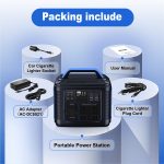 300W Portable Power Station, 296Wh 80000mAh Lithium Battery Generator Solar For Outdoor Camping RV Home,Power Supply