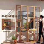 Outdoor Catio Cat Enclosure, Large Wooden Cat House With 6 Jumping Platforms, Scratching Post.For Multiple Packages Shipped, Please Pay Attention To The Details, Dimensions, And Weight.
