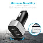 1Pc 3Port USB Car Charger  30W 5.5A For IOS Phone 16 15 14 And More