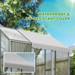 Large Wooden Chicken Run With Waterproof & Anti-UV Cover, For 6-8 Chickens, For Backyard, Farm, 5.5' X 6' X 6'Multiple Packages