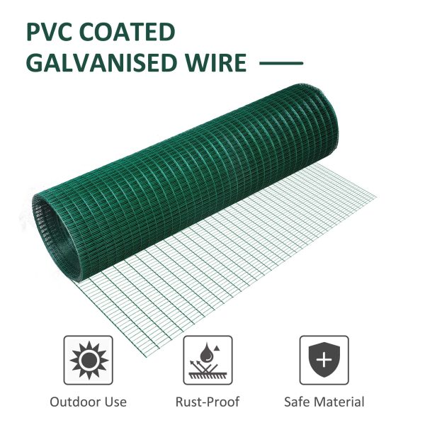 PVC Coated Steel Chicken Rabbit Mesh Fencing Wire Garden Galvanized Fence Border