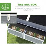 Wooden Chicken Coop W Wheels, Handles, 2 Nesting Boxes, 2 Trays, 4 Perches, Chicken Tractor For 4-6 Chickens, GrayFor Multiple Packages Being Shipped, Please Pay Attention To The Dimensions And Weigh