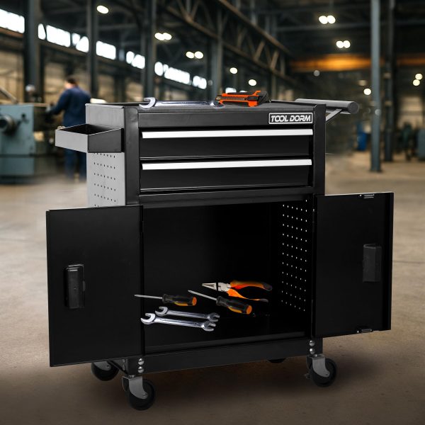 Only For Shipping On Waybill Double-door Cabinet With Two Drawers Tool Cart TT202BK