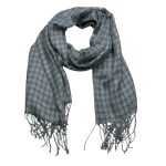 2pcs Deep Fringe Adds Movement Grey Acrylic Scarf With Fringe ,Luxe Look For Evening Wear,Scarf,vacation,daily Life,evening Party,Office Appropriate Subtlety For Women Men