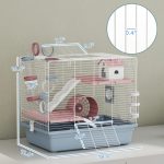 Cage, 3-Tier Small Animal Cage With Exercise Wheel, Food Bowl, Water Bottle, House, Tunnels, Ramps