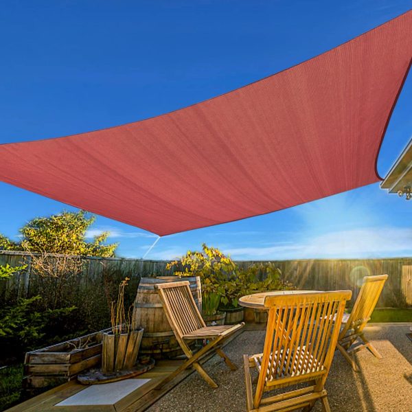 Prohibited From Sale On Amazon XISHAN 16'X20' Mocha,Rust Red,Sand HDPE Sunshade Sail, 160 Grams