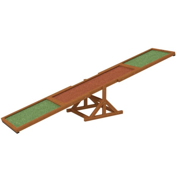 Wooden Dog Agility Seesaw For Training And Exercise, Weather Resistant, Orange