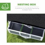 43" Chicken Coop with Wheels, Chicken Tractor with Nesting Box, Windows, Pull-out Tray, Perches, for 2-4 Hens, Gray