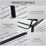 Outdoor Chaise Lounge with Wheels, Five Position Recliner for Sunbathing, Suntanning, Steel Frame, Breathable Fabric for Beach, Yard, Patio, Black