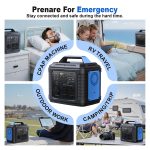300W Portable Power Station, 296Wh 80000mAh Lithium Battery Generator Solar For Outdoor Camping RV Home,Power Supply
