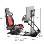 Enhanced And Stable Racing Wheel Cockpit, Compatible With Fanatec, PXN, Thrustmaster, And Logitech Adjustable Driving Simulators, Excluding Handbrake, Pedals, And Monitor--Not Support Self-pick Up