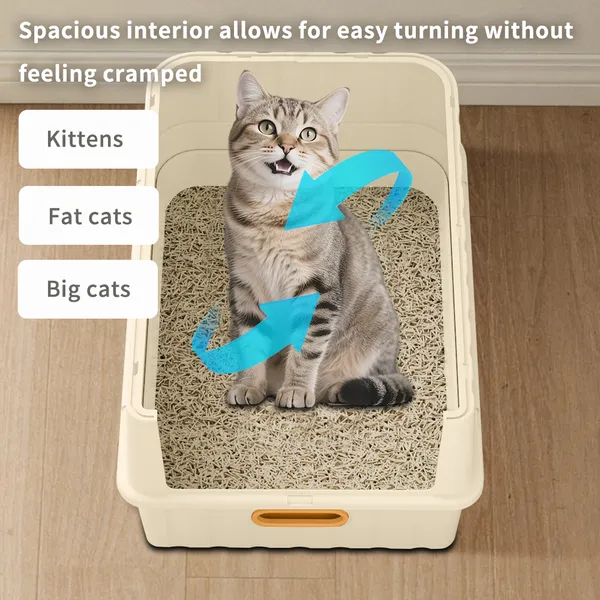 Simple Drawer Style White Cat Litter Box, Humanized Design, Does Not Occupy Household Storage Space