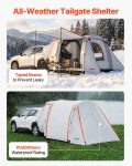Inflatable SUV Tent With Awning, 8 X 6.7 Ft 3-Season SUV Tailgate Tent With Ventilated Doors & Mesh Window, PU2000mm Waterproof Car Rear Hatch Tents For Outdoor Camping - Air Pump Included