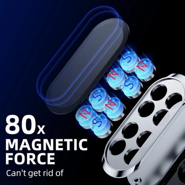 2 Pack Strong Magnetic Car Phone Holder Upgrade Powerful Magnet 360 Degree Rotation Universal Stable Car Cell Phone Mount Compatible With All Mobile Phones