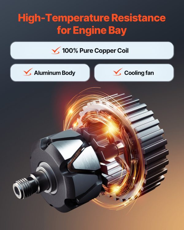 Car Alternator 11999, Compatible With Honda Accord L4 2.4L 2013-2017, Automotive Replacement Alternator With Aluminum Housing And Pure Copper Round Coil, 31100-5A2-A02, AHGA88, 14489, A5TL0581ZC