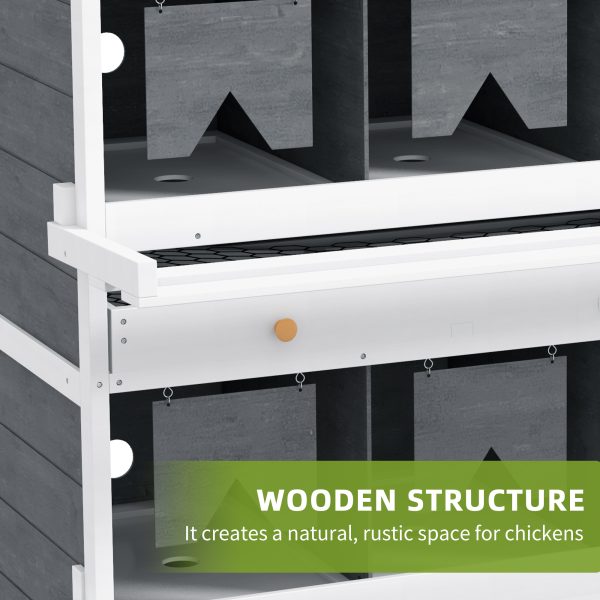 Chicken Nesting Box, 8 Compartment Wood Laying Boxes For Chicken Coop