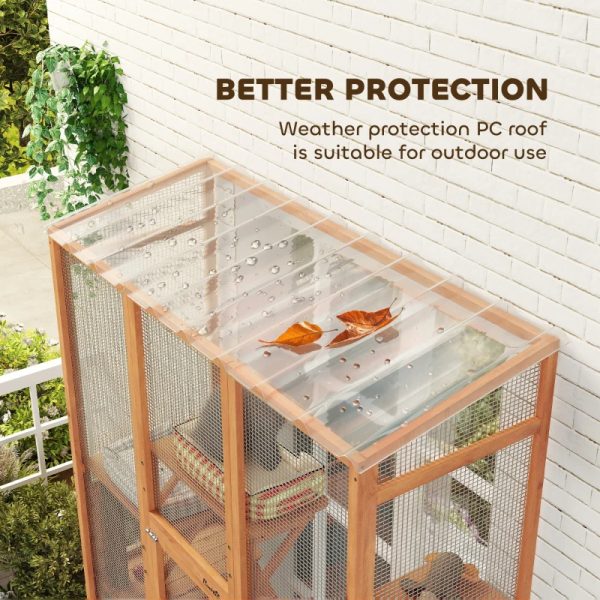 Outdoor Catio Cat Enclosure, Large Wooden Cat House With 6 Jumping Platforms, Scratching Post.For Multiple Packages Shipped, Please Pay Attention To The Details, Dimensions, And Weight.