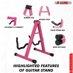 5 Core Guitar Stand A Shape Foam Arm Rubber Pad For Acoustic Electric Bass
