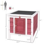 Small Rabbit Hutch Bunny Cage Guinea Pig Cage Duck House Dog House With Openable & Waterproof Roof
