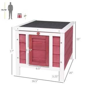 Small Rabbit Hutch Bunny Cage Guinea Pig Cage Duck House Dog House With Openable & Waterproof Roof