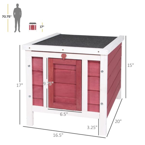 Small Rabbit Hutch Bunny Cage Guinea Pig Cage Duck House Dog House With Openable & Waterproof Roof