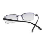 4 PK Mens Rectangular Rimless Blue Light Blocking Reading Glasses Unisex Readers