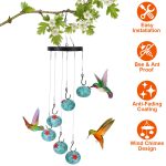 1Pc Wind Chimes Humming Bird Feeder Ant And Bee Proof Outdoor Hanging Hummingbird Feeder For Viewing Decoration For Garden Patio Yard Balcony
