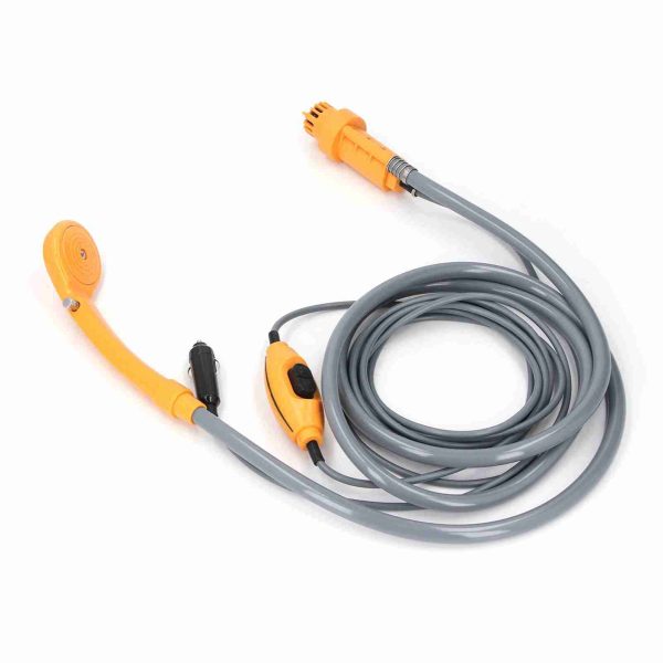 Car Plug Shower Kit 36W Portable Electric Vehicle Mounted Shower Kit For Outdoor Camping Car Washing Irrigation Orange